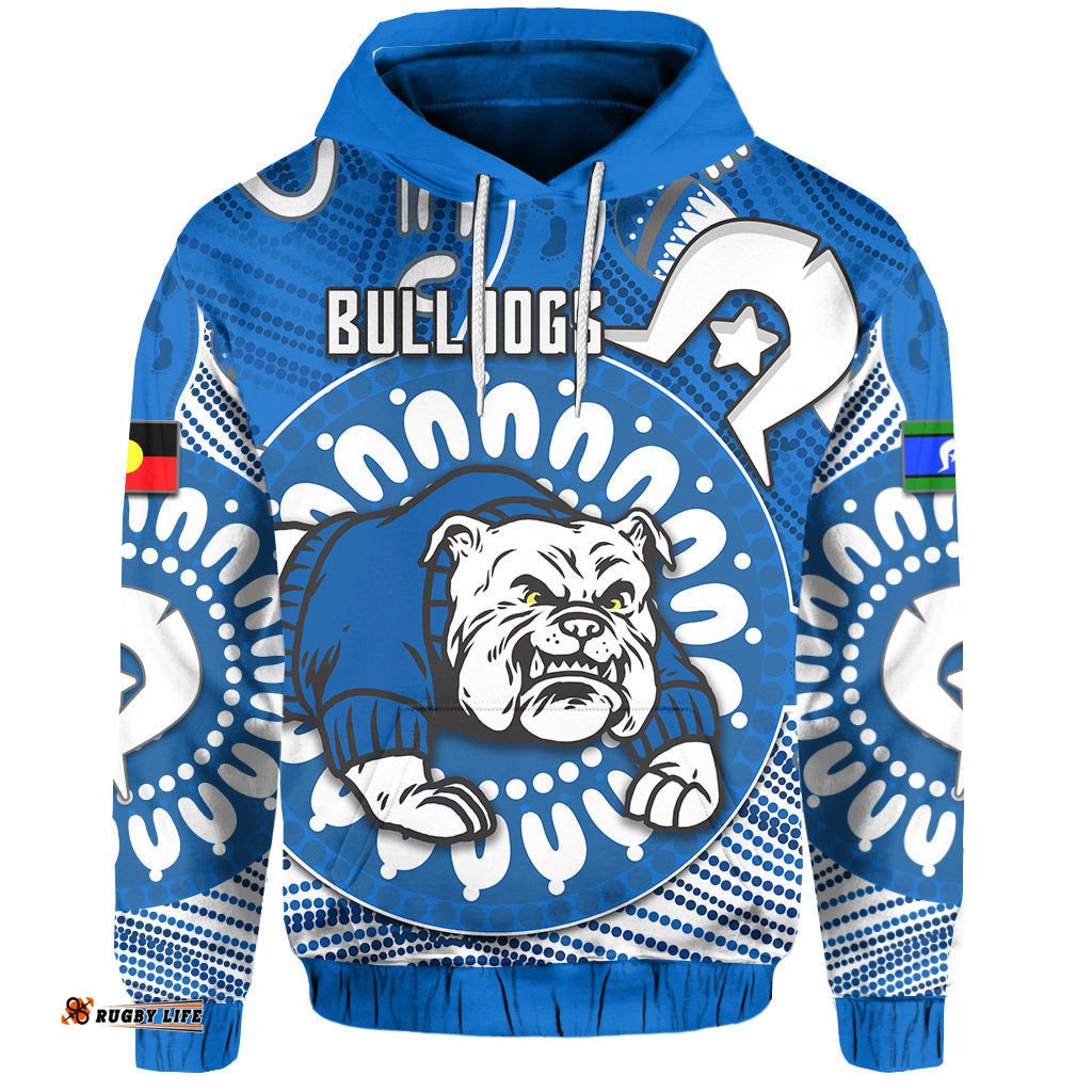 bulldogs naidoc hoodie indigenous white