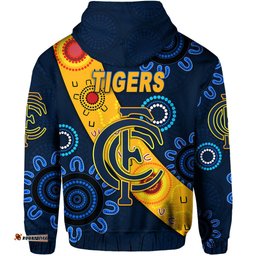 claremont football club hoodie tigers indigenous version navy