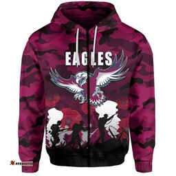 custom personalised nrl anzac day hoodie sea eagles army style