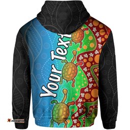 custom personalisedaboriginal hoodie turtle