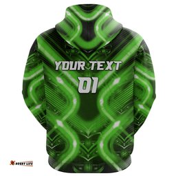 custom personalised new zealand warriors rugby hoodie original style green custom text and number