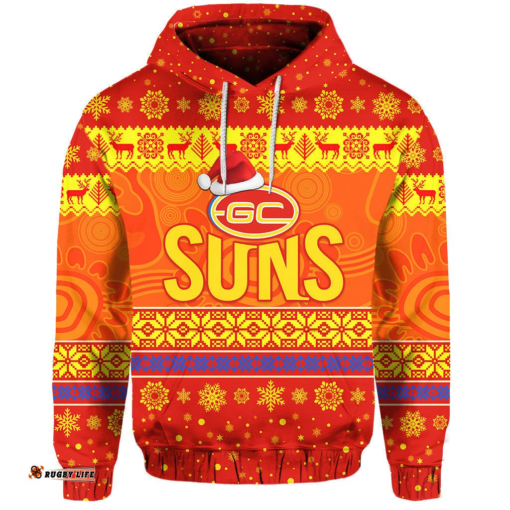 gold coast suns hoodie christmas simple style
