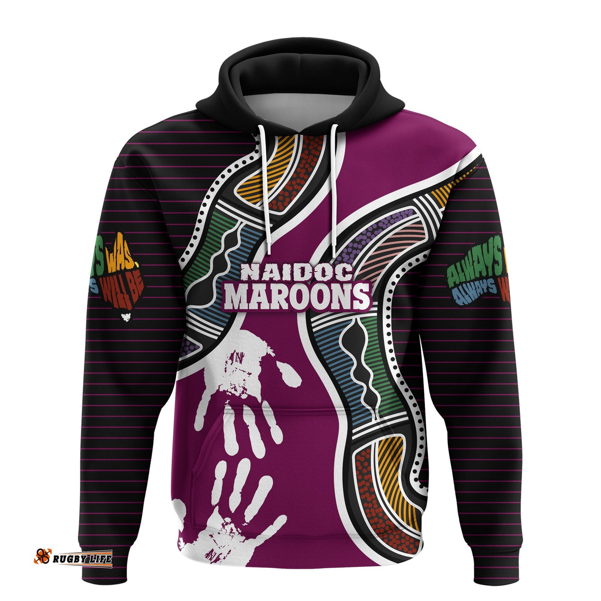 Queensland NAIDOC Week Hoodie Maroons Aboriginal Sport Style