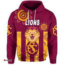 subiaco football club hoodie lions indigenous version maroon