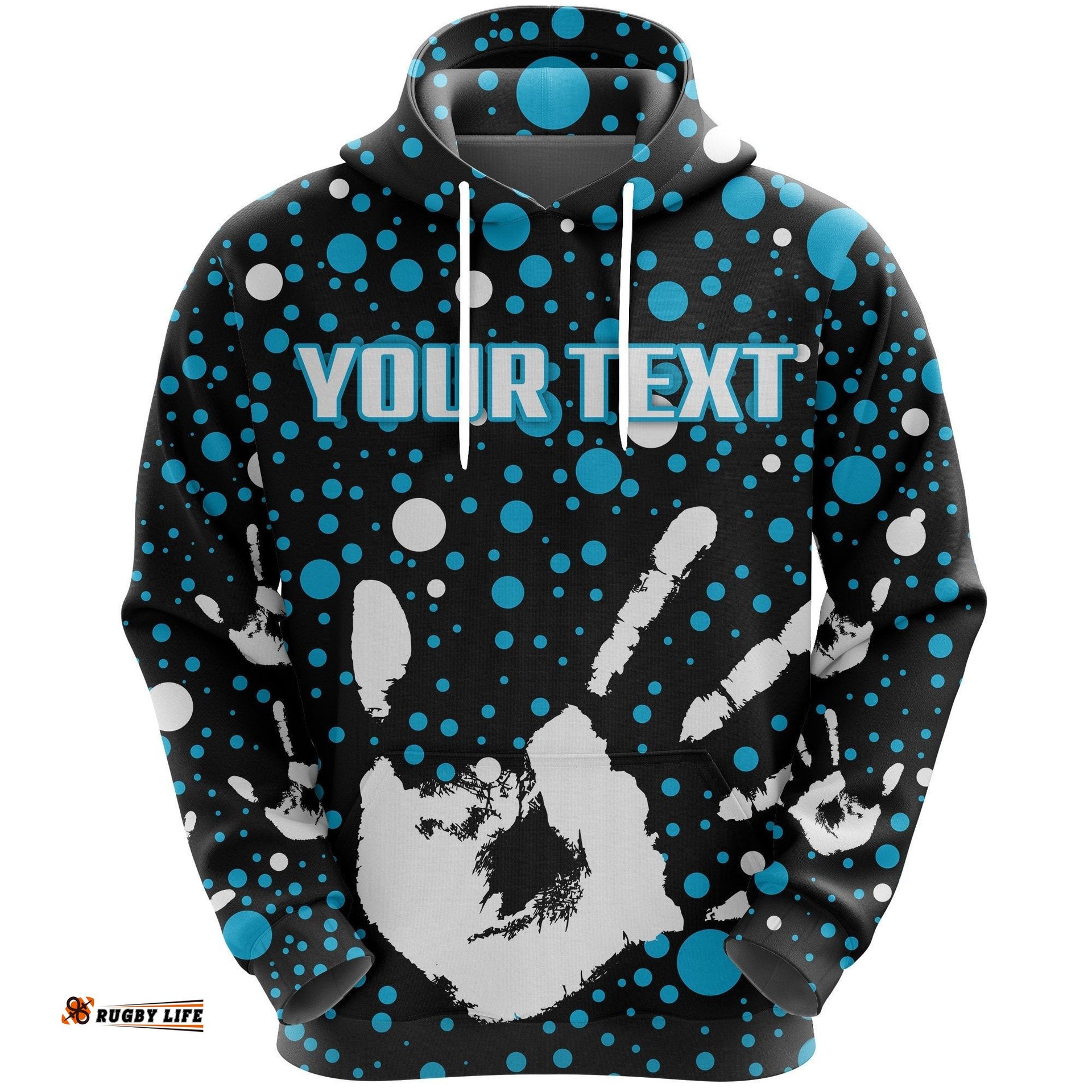custom personalised sharks rugby indigenous hoodie minimalism version