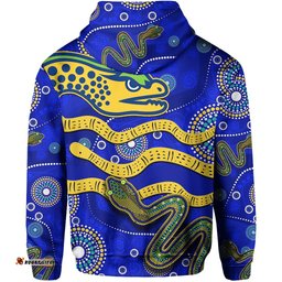 parramatta eels hoodie aboriginal tribal style