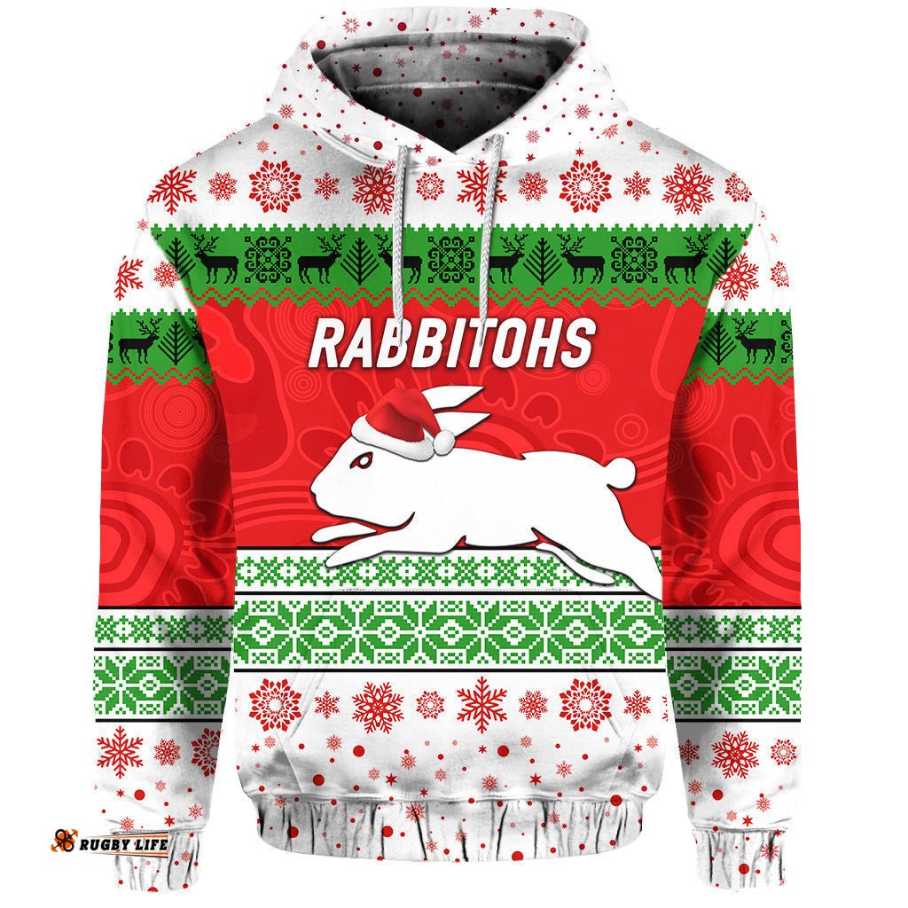 south sydney rabbitohs hoodie christmas simple style white