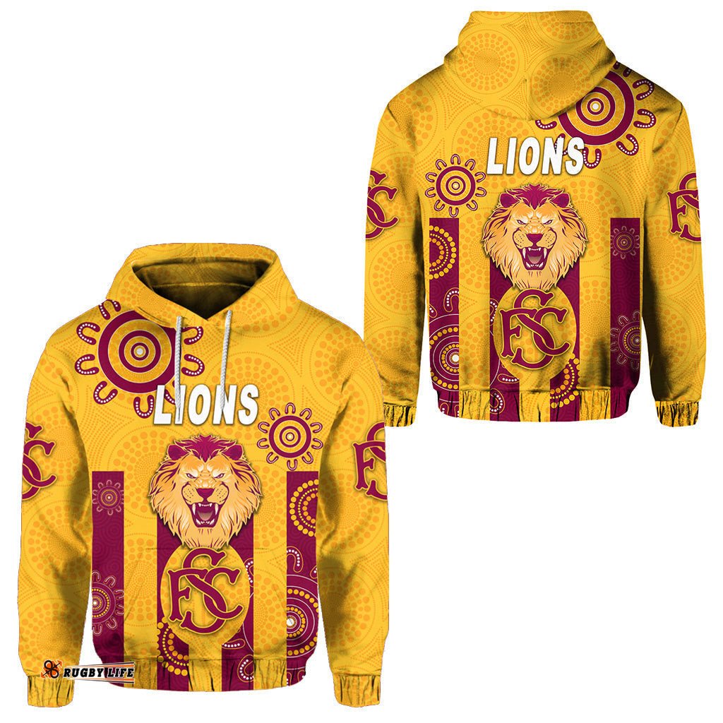 subiaco football club hoodie lions indigenous version gold