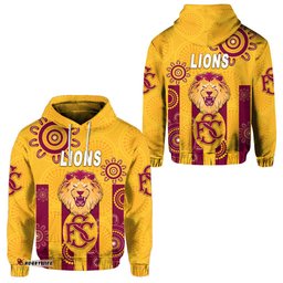 subiaco football club hoodie lions indigenous version gold