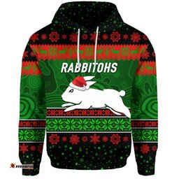 south sydney rabbitohs hoodie christmas simple style black