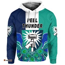 custom personalised peel thunder football club hoodie thunder indigenous version custom text and number