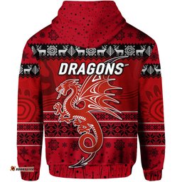 st george illawarra dragons hoodie christmas simple style red