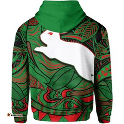 south sydney rabbitohs hoodie tribal style