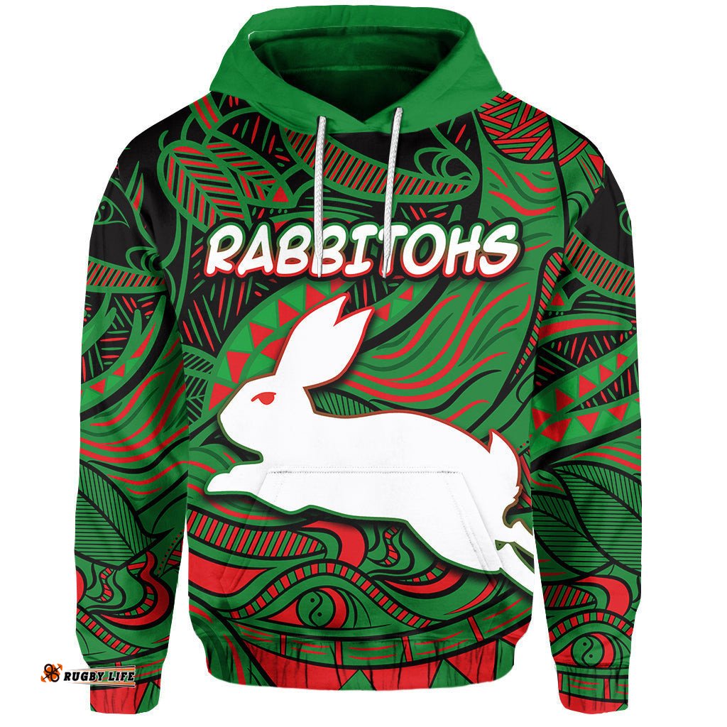 south sydney rabbitohs hoodie tribal style