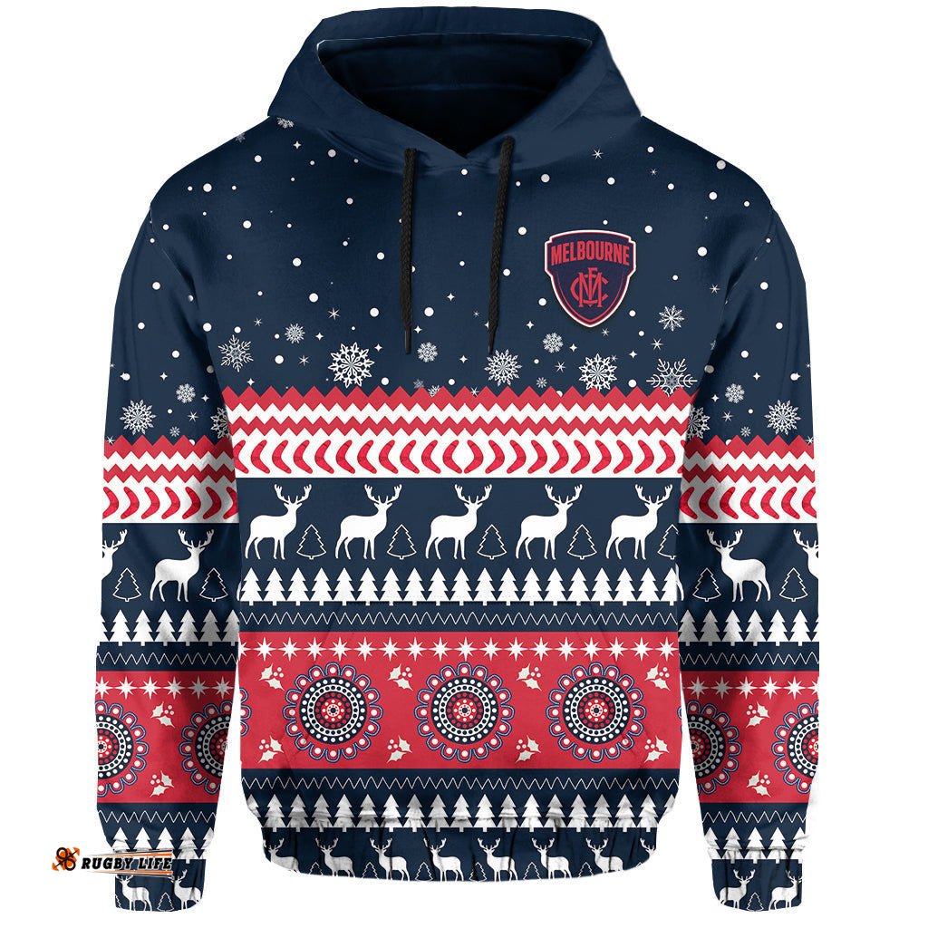 demons christmas hoodie indigenous melbourne football