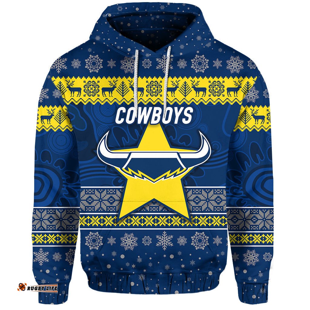 north queensland cowboys hoodie christmas simple style