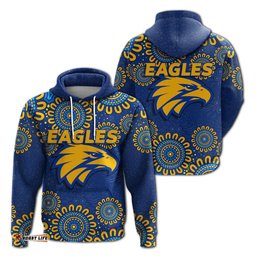 west coast eagles aboriginal dot painting hoodie