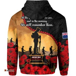 new zealand anzac hoodie maori camouflage mix poppies we will remember them