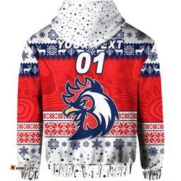 custom personalised sydney roosters hoodie christmas simple style white