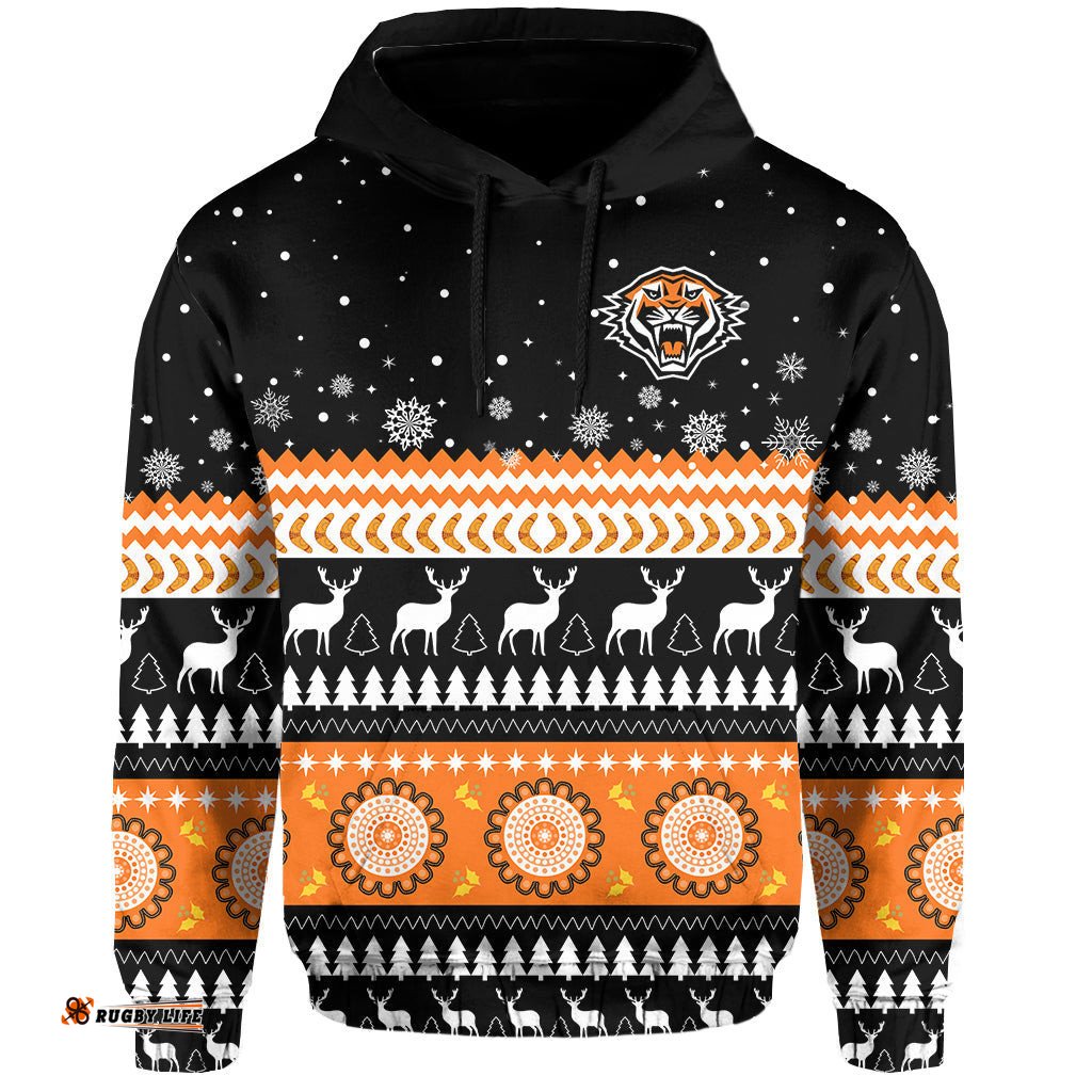 wests tigers hoodie merry christmas energy