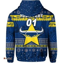 custom personalised north queensland cowboys hoodie christmas simple style