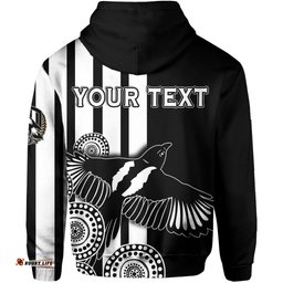 custom personalised magpies indigenous hoodie