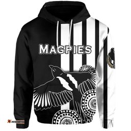custom personalised magpies indigenous hoodie