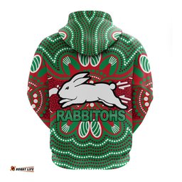 rabbitohs hoodie aboriginal dot painting