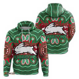 rabbitohs hoodie aboriginal dot painting