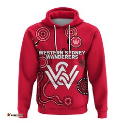 custom personalised western sydney wanderers hoodie indigenous dot painting art