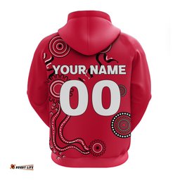 custom personalised western sydney wanderers hoodie indigenous dot painting art