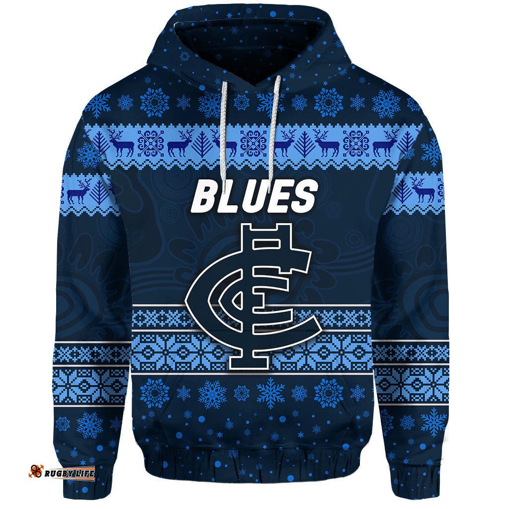 custom personalised carlton blues hoodie christmas simple style