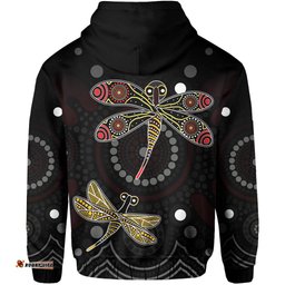 aboriginal dot hoodie butterfly victory