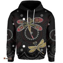aboriginal dot hoodie butterfly victory