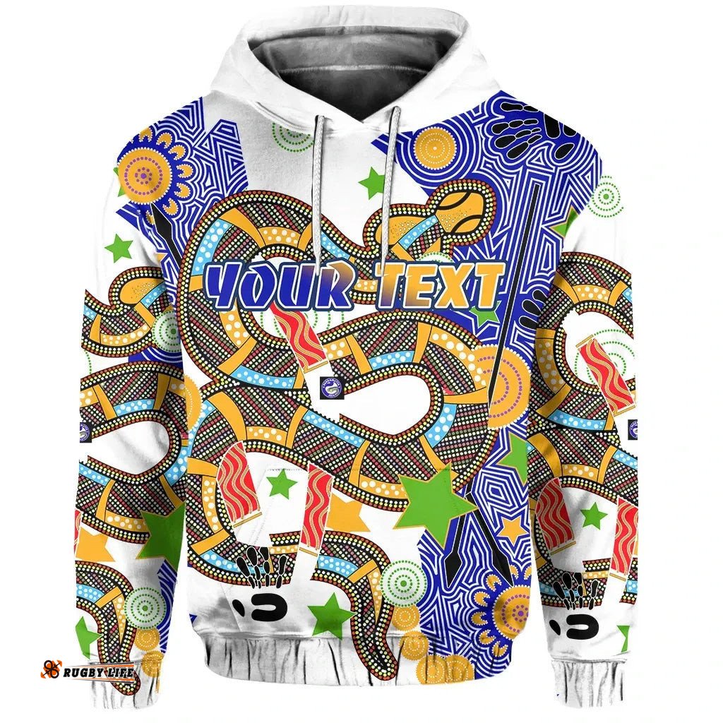 custom personalised eels indigenous hoodie mix star