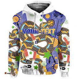 custom personalised eels indigenous hoodie mix star