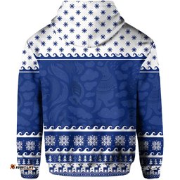 surfing santa claus hoodie christmas australia blue style