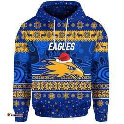custom personalised west coast eagles hoodie christmas simple style blue