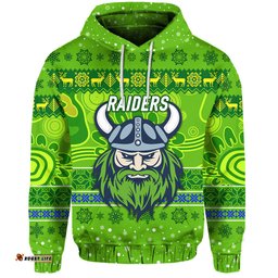 custom personalised canberra raiders hoodie christmas simple style green