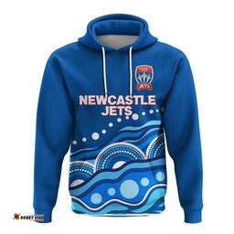 custom personalised newcastle jets hoodie indigenous dot painting art