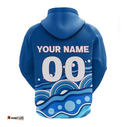 custom personalised newcastle jets hoodie indigenous dot painting art