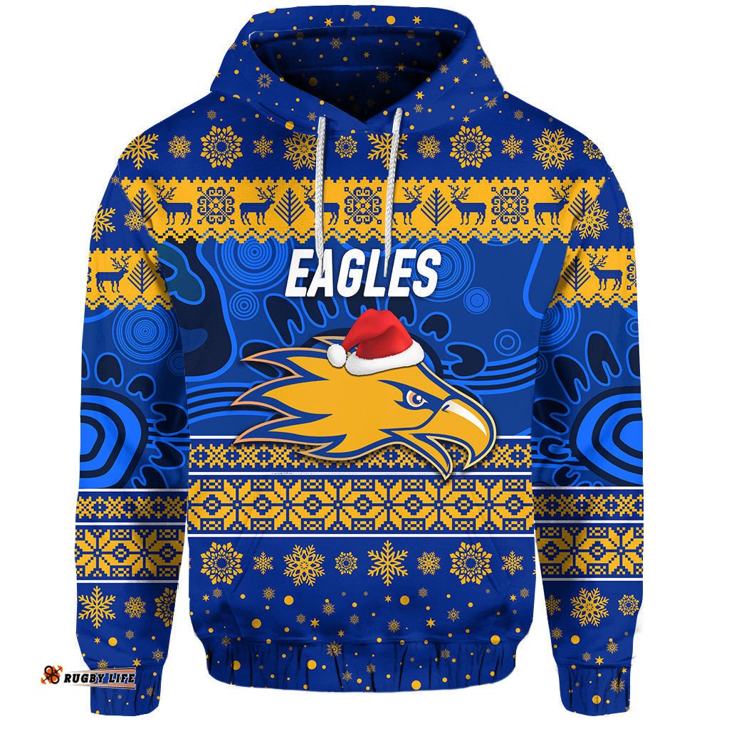 west coast eagles hoodie christmas simple style blue