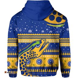 custom personalised eels unique hoodie merry christmas parramatta