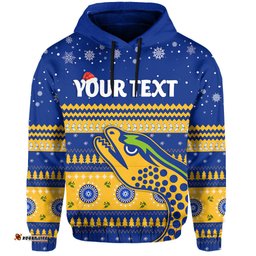 custom personalised eels unique hoodie merry christmas parramatta