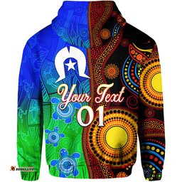 custom personalised australia indigenous aboriginal and torres strait islands hoodie flag vibes