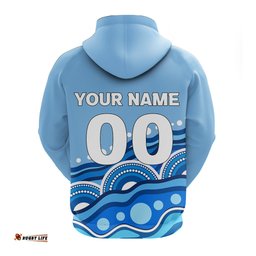 custom personalised melbourne hoodie indigenous dot painting art