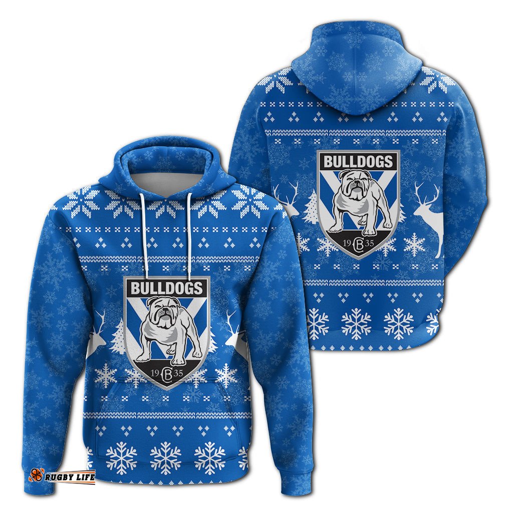 canterbury bankstown bulldogs hoodie christmas ugly style