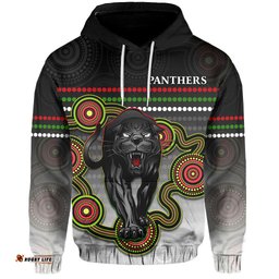 custom personalised panthers indigenous hoodie version white alternate