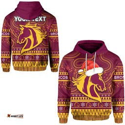 custom personalised broncos christmas hoodie brisbane indigenous