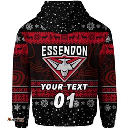 custom personalised essendon bombers hoodie christmas simple style black